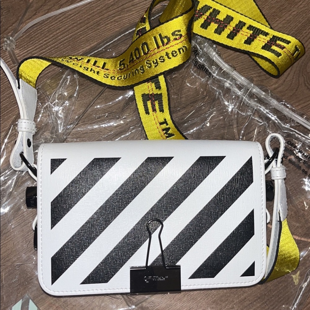 OFF-WHITE Diag Mini Shoulder Bag - White